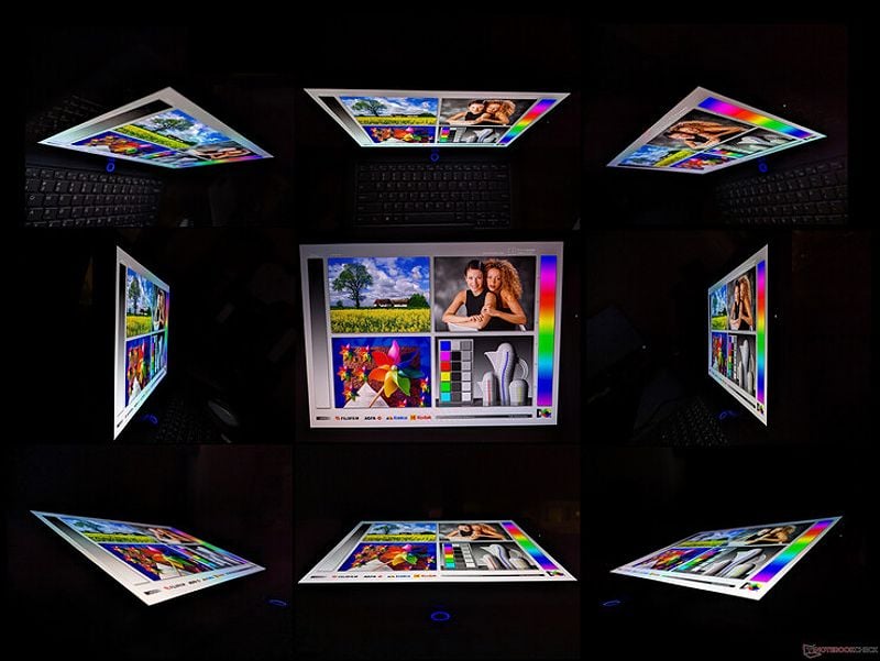 OLED display showing rainbow effect from wide viewing angles